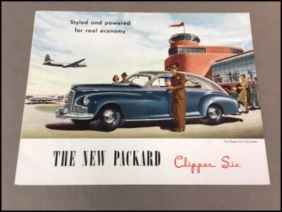 1946 Packard Clipper Six Car Sales Brochure Folder Foto 1 de 4