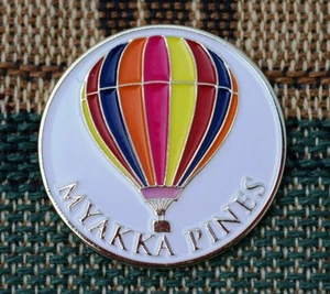 MYAKKA PINES 1" Gold Plated Golf Ball Marker by Golf Design USA - Bild 1 von 1