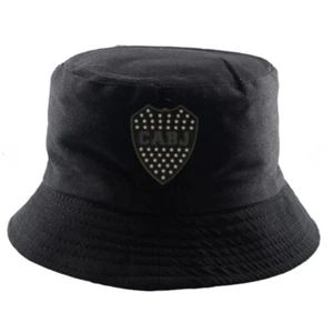 SOMBRERO PILUSO BOCA JUNIORS BLACK ARGENTINA DISEÑOS EXCLUSIVOS - Picture 1 of 3