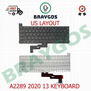 For Apple Macbook Pro Retina A2289 2020 13" US Layout Laptop Keyboard Black - Picture 1 of 3