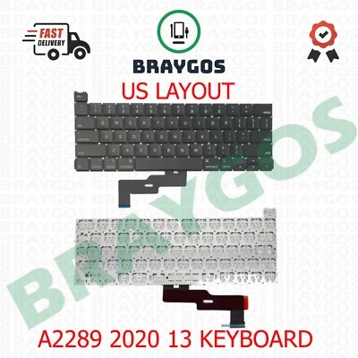 For Apple Macbook Pro Retina A2289 2020 13" US Layout Laptop Keyboard Black - Image 1 of 3