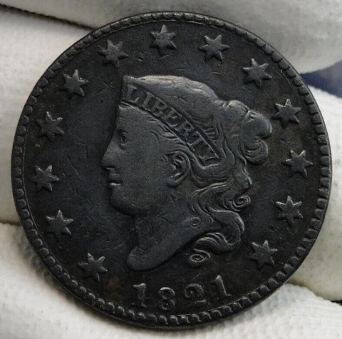 1821 Penny Coronet Large Cent Cover
