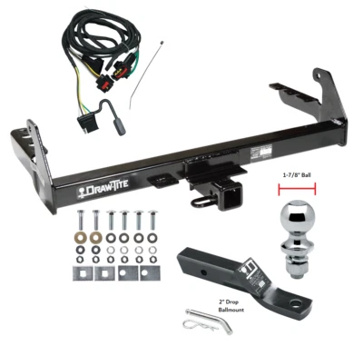 Прицепное устройство для буксировки прицепа для 2004 Dodge Dakota полный пакет с проводкой шар 1-7/8 дюйма - Изображение 1 из 4