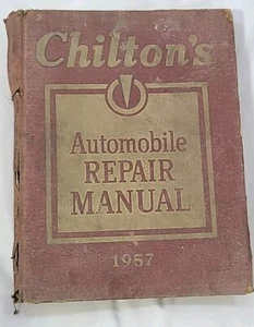 Chilton's 1957 manual de reparación automotriz 28ª edición auto auto raro difícil de encontrar nota - Imagen 1 de 18