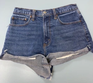 Pantalones cortos de mezclilla de tiro alto Abercrombie & Fitch talla 27/4 Curve Love The Mom 2462 - Imagen 1 de 5