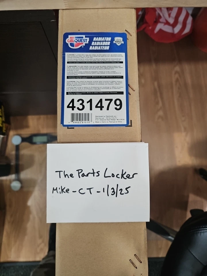 Carquest Radiator Part No. 431479  - Image 1 of 2