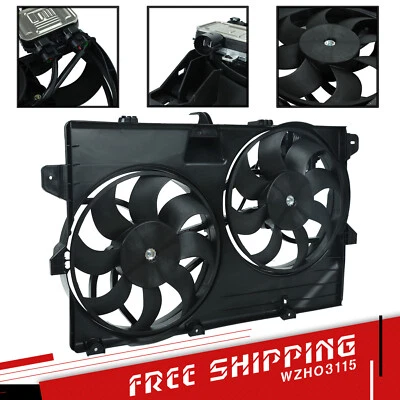7T4Z8C607A AC Dual Radiator Cooling Fan For 2007-2015 Ford Edge Lincoln MKX - Image 1 of 4