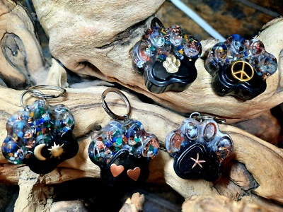 EMF 5G Protección Mascota Perro Dije Orgón/Shungita/Turmalina Negra (Impresión de Pata) Foto 1 de 4