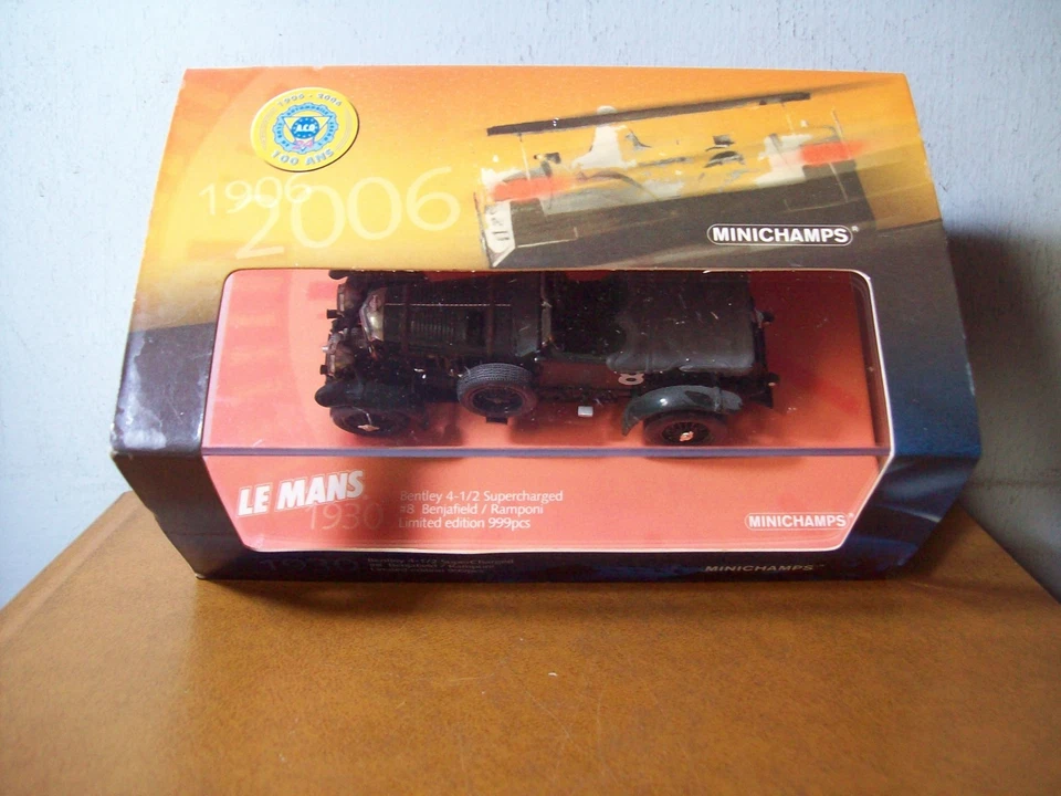 1/43 MINICHAMPS 403 139534 BENTLEY 4 1/2 SOBREALIMENTADO LE MANS 1930 #8 BENJAFIELD Foto 1 de 4