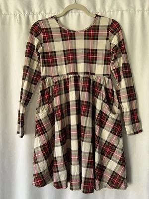 Hanna Andersson Girls Holiday Plaid Christmas Dress Size 150/12 - Image 1 of 4