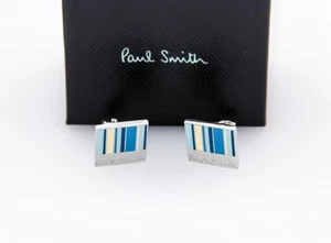NEW PAUL SMITH CUFFLINKS - LUXURY 'SIGNATURE STRIPE' CUFFLINKS - RRP £159 - Picture 1 of 6