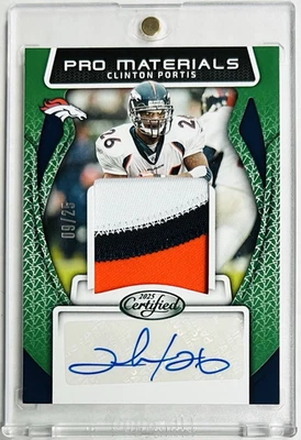 Parche Clinton Portis 2025 certificado Panini automático Broncos verde paralelo SSP/25 Foto 1 de 3