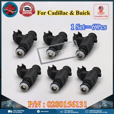 6 piezas inyectores de combustible 12571159 0280156131 para Cadillac CTS SRX 2004-2008 3,6 L V6 Foto 1 de 4