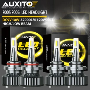 4PCS AUXITO 9005 9006 LED Headlight Kit Bulbs High Low Beam 6500K White 320000LM - Picture 1 of 16