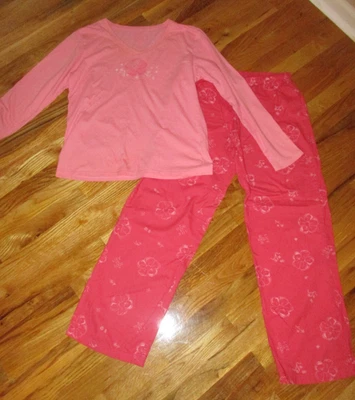 Conjunto de pijama Life is Good rosa floral Good Day Sunshine LS parte superior inferior talla S Foto 1 de 4