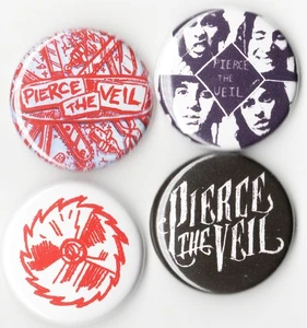 Pierce The Veil - Hardcore Emo Band - 1" inch Button Set - x4 - Picture 1 of 2