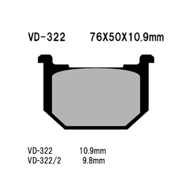 Pastillas de freno semimetálicas Vesrah [delanteras] para Suzuki GS1100GK (1982-1984) Foto 1 de 2