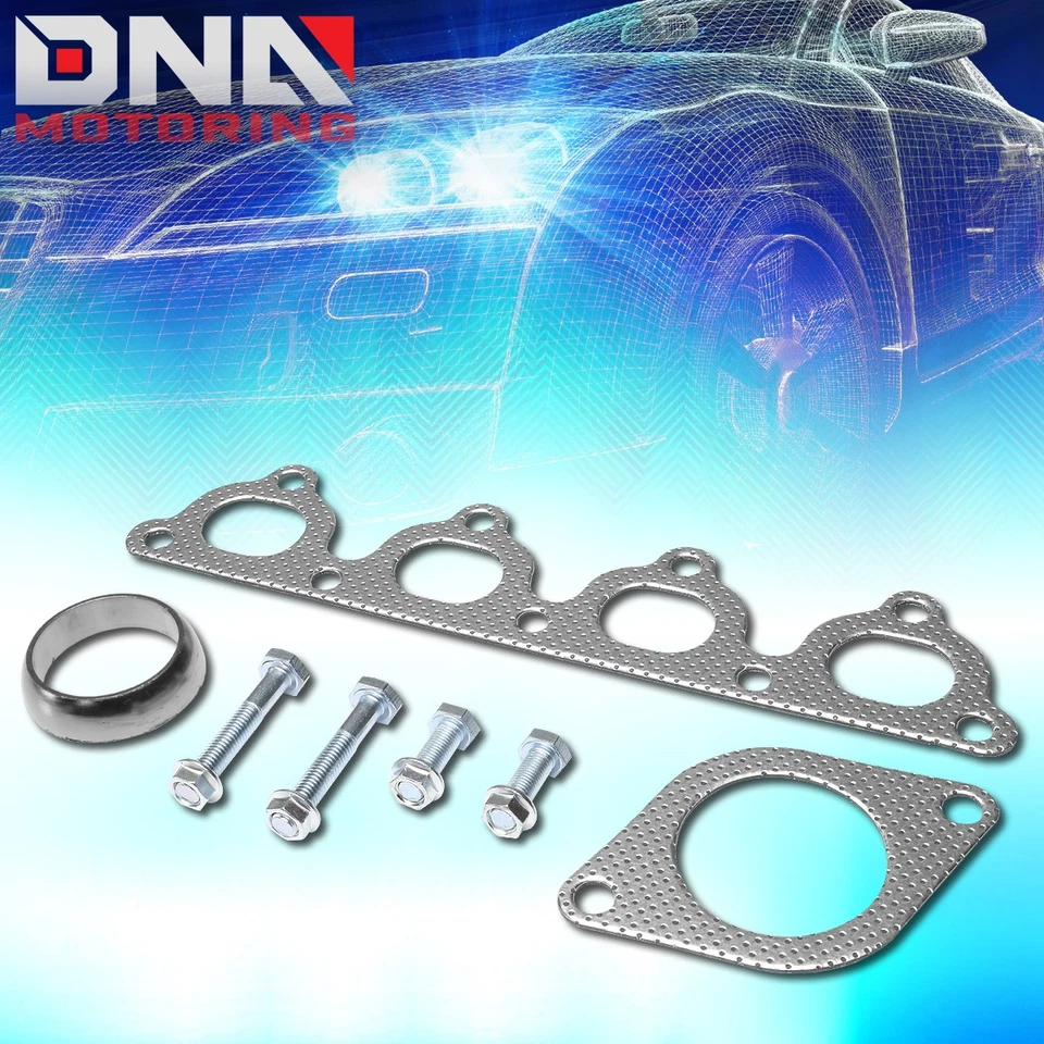 FOR 1988-2000 CIVIC CRX 1.5 1.6 D15 D16 SOHC EXHAUST MANIFOLD HEADER GASKET SET - Image 1 of 4