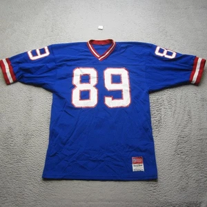Vintage New York Giants Jersey Mens Large Blue NFL Football Sand Knit 80s - Picture 1 of 13