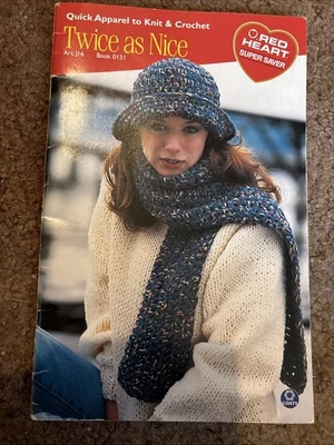 Red Heart Twice as Nice Book 0131 Knitting Crochet Patterns - Image 1 of 2