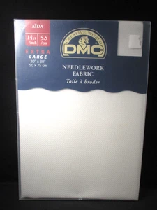DMC Aida - 14 Ct - 20" x 30" - Blanco - Imagen 1 de 5