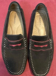 G.H. Bass Weejuns Loafers Men Size 10.5 Brown Suede & Red-Unique Design 2305-255 - Picture 1 of 10