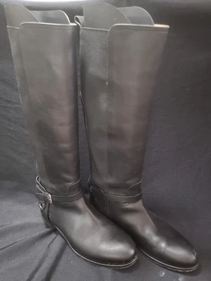 💙 Ralph Lauren Botas de Cuero Estilo Ecuestre Hasta la Rodilla Etiqueta Púrpura 40B 9.5💙 Foto 1 de 4