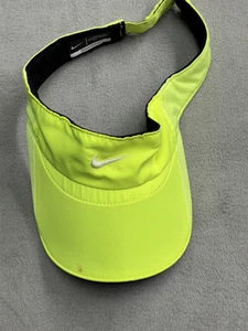 Nike Hat Cap Strap Back Featherlight Dri-Fit Neon Yellow Running Athletic Mens - Picture 1 of 6