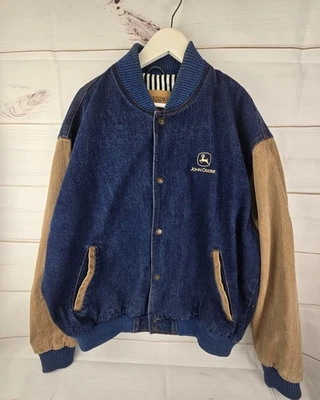 Chaqueta Bomber Turning Point Denim 2 Tonos 90' Bordada John Deere Talla XL Foto 1 de 4