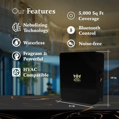 King of scents  aroma Essential Oil Diffuser , Nebulizing Diffusion System, Heat - Image 1 of 4