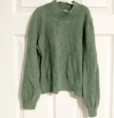 Abercrombie Kids Faux Fur Fuzzy Soft Mock Neck Sweater Size 11/12 - Image 1 of 4