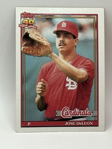 1991 Topps #711 Jose DeLeon St. Louis Cardinals Baseball Card - Picture 1 of 2