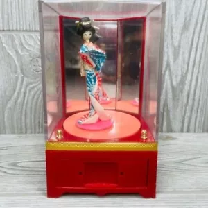Rare Vintage retro musical jewelry box Lady Mate Japan spinning music box - Picture 1 of 12