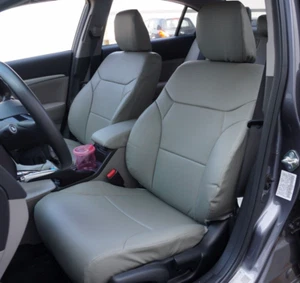 for HONDA CIVIC SEDAN 2012-2015 IGGEE S.LEATHER CUSTOM FIT SEAT COVERS 13 COLORS - Picture 1 of 19