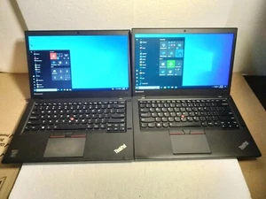 Lenovo Lot of 2 Lenovo ThinkPad T450S Core i5-5300U 2.3Ghz 8GB 256gb SSD WCam - Picture 1 of 4