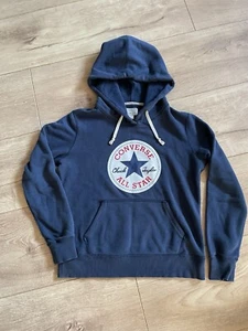 Ladies Navy Converse Hoodie - Size S - VGC - Picture 1 of 3