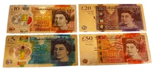 3D Fridge Magnet Assorted Metallic UK Souvenir Money £5 £10 £20 £50 Currency - Picture 1 of 12