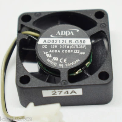 10pcs ADDA AD0212LB-G50 25x25x10mm 2510 12V 0.07A 2pin DC Brushless Cooling Fan - Image 1 of 4