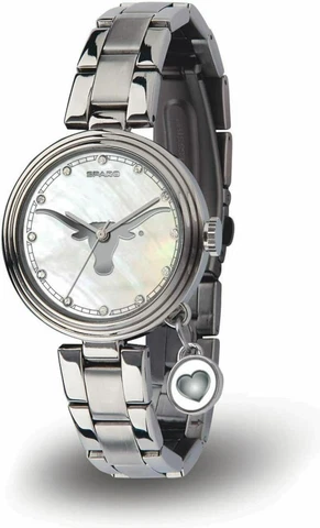 NEW! TEXAS LONGHORNS WOMEN'S CHARM WATCH MOTHER OF PEARL LICENSED Cover