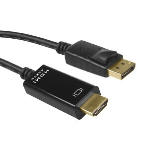 1,8m Adapter Kabel DisplayPort DP auf HDMI Wandler 4K x 2K / 30Hz Umwandler
