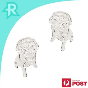 Pug Dog Sterling Silver 925 Stud Earrings - Bild 1 von 7