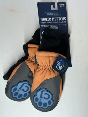 Carter Joey 魔术连指手套变色 3M 防水 学步儿童 棕褐色 CJ 2T-4T — 第 1/4 张图片