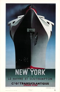 Cartel de Normandía 1395 de A.M. Cassandre. Arte de póster. - Imagen 1 de 2