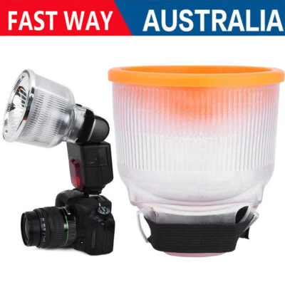 Cloud Lambency Flash Diffuser Orange White Dome Cover for Canon Nikon Sony - image 1 of 4