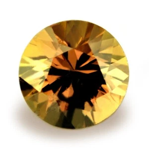 Certified Natural Unheated Champagne Sapphire VS Clarity 5.3mm Brilliant Round - Picture 1 of 6