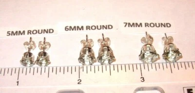 PENDIENTES PRASIOLITA AMATISTA VERDE GEMAS MINADAS HECHOS EN EE. UU. ¡ELIGE UNA TALLA! Foto 1 de 4