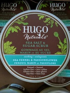 1 Jar  Hugo Naturals Sea Salt and Sugar Scrub -Sea Fennel & Passionflower 9 oz - Picture 1 of 1