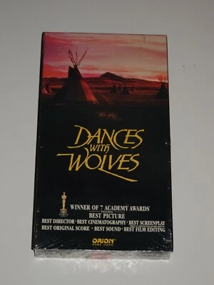 DANCES WITH WOLVES BRAND NEW SEALED VHS TAPE KEVIN COSTNER 1990 MARY MCDONNELL - Image 1 of 4