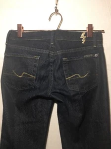 7 For All Mankind Women’s Straight Leg Jeans Indigo 24 x 29 - Picture 1 of 8