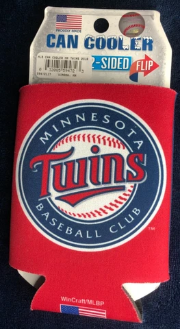 Minnesota Twins Insulated Sleeve Can Cooler Holder 2-Sided - New Cover